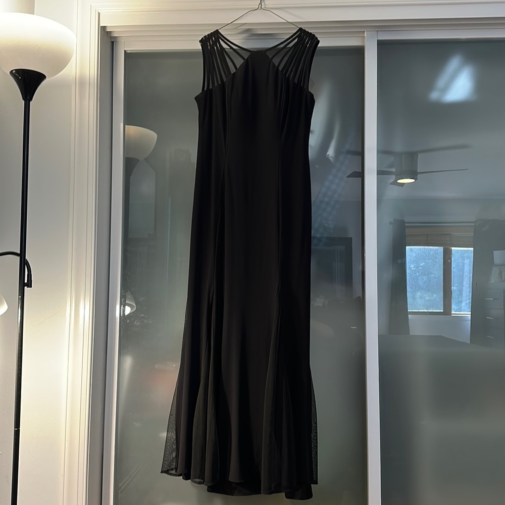 Black Bridesmaids dress from David’s Bridal
